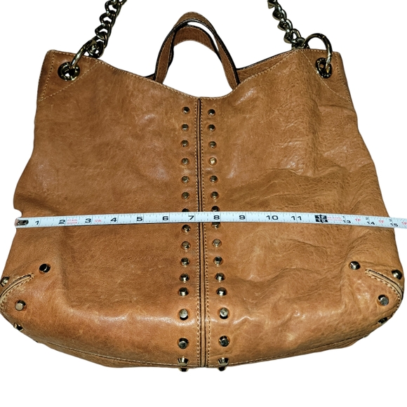 VTG Michael Kors Camel Leather Astor Uptown Studded 2-way Shoulder/Crossbody Bag - Picture 8 of 13